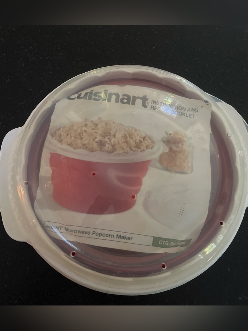 Cuisinart Red and White Microwave Popcorn Maker